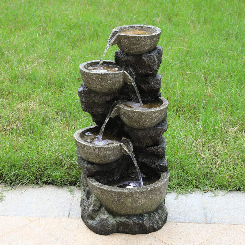 Wature Resin Zen Garden Fountain with Light Wayfair